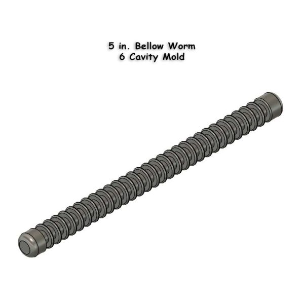 Bellow Worm 5in - 6 Cavities