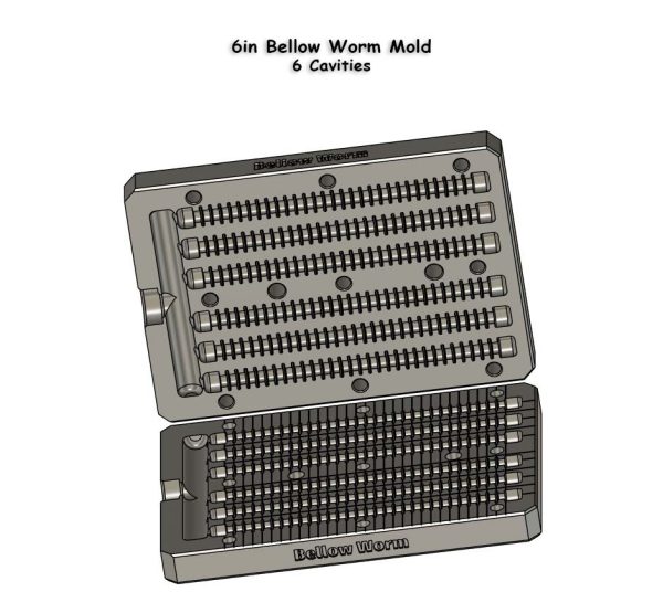 Bellow Worm 5in - 6 Cavities