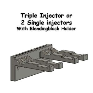 Triple or 2 Single injector Wall Mount Bracket (Will hold blending block)