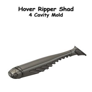 Hover Ripper Shad 4 in - 4 Cavity Mold